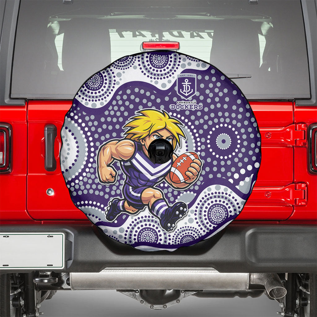 Fremantle Dockers Spare Tire Cover Aboriginal Dot Pattern - Football Mascot Heritage Pride