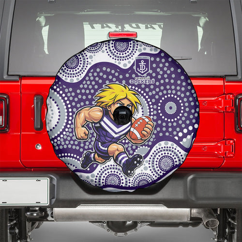 Fremantle Dockers Spare Tire Cover Aboriginal Dot Pattern - Football Mascot Heritage Pride