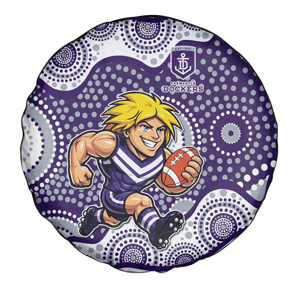 Fremantle Dockers Spare Tire Cover Aboriginal Dot Pattern - Football Mascot Heritage Pride