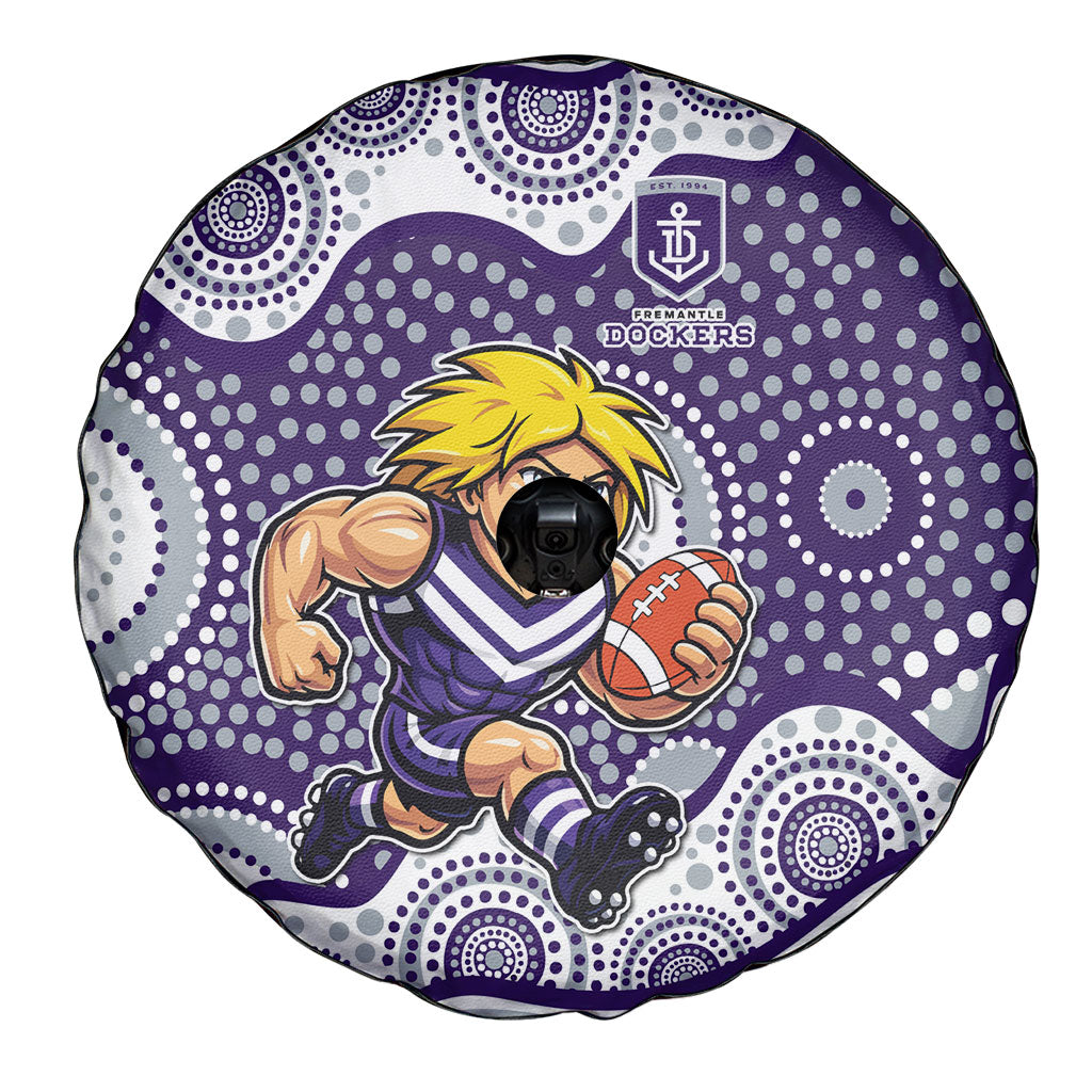 Fremantle Dockers Spare Tire Cover Aboriginal Dot Pattern - Football Mascot Heritage Pride