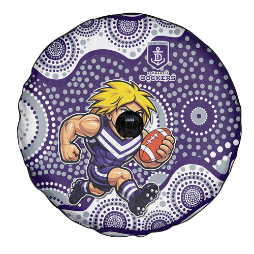 Fremantle Dockers Spare Tire Cover Aboriginal Dot Pattern - Football Mascot Heritage Pride