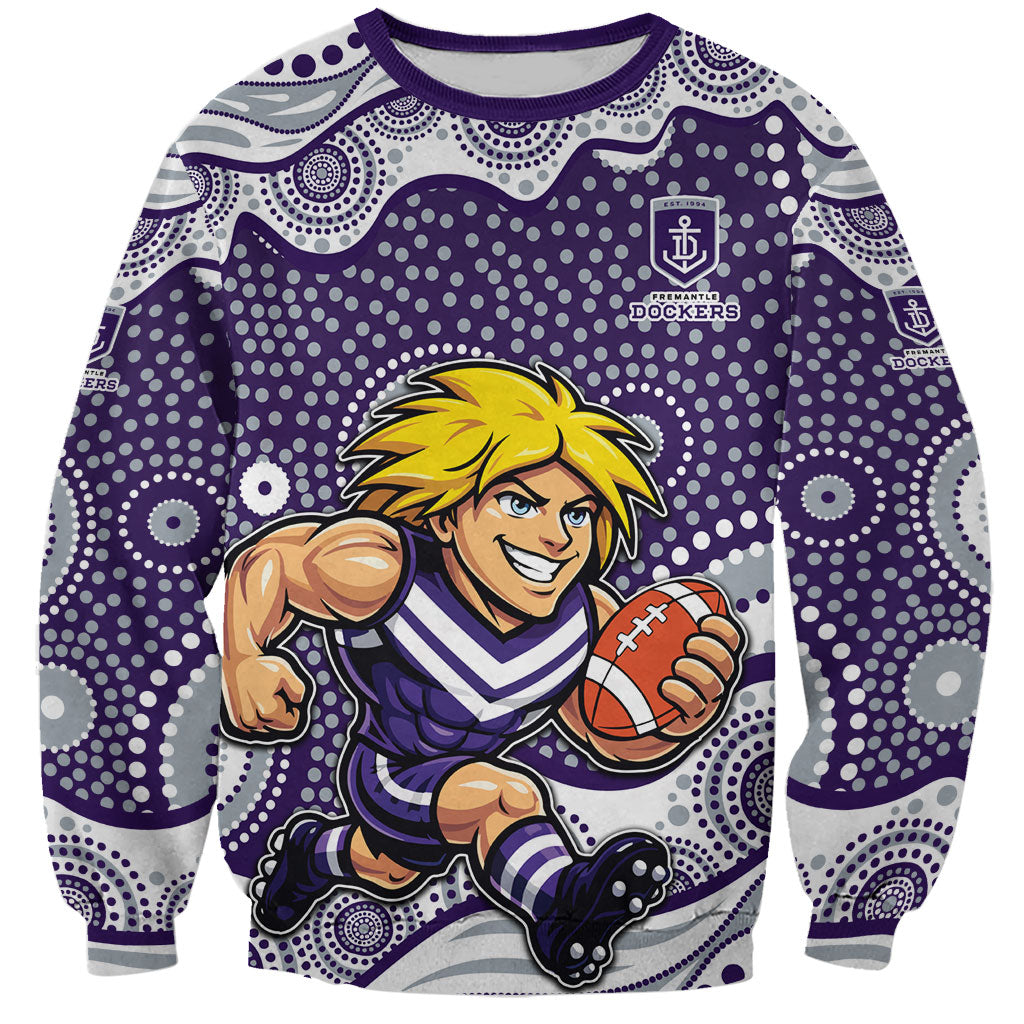 Fremantle Dockers Sweatshirt Aboriginal Dot Pattern - Football Mascot Heritage Pride