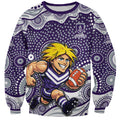 Fremantle Dockers Sweatshirt Aboriginal Dot Pattern - Football Mascot Heritage Pride