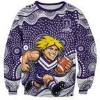 Fremantle Dockers Sweatshirt Aboriginal Dot Pattern - Football Mascot Heritage Pride
