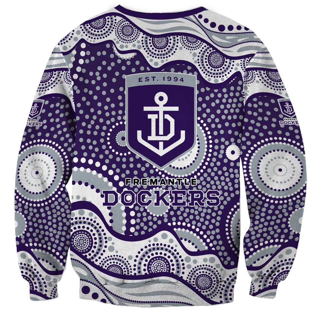 Fremantle Dockers Sweatshirt Aboriginal Dot Pattern - Football Mascot Heritage Pride