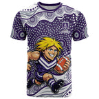 Fremantle Dockers T Shirt Aboriginal Dot Pattern - Football Mascot Heritage Pride