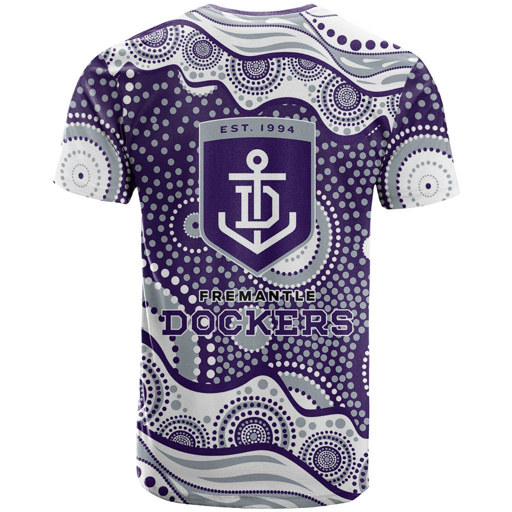 Fremantle Dockers T Shirt Aboriginal Dot Pattern - Football Mascot Heritage Pride