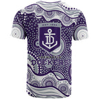 Fremantle Dockers T Shirt Aboriginal Dot Pattern - Football Mascot Heritage Pride
