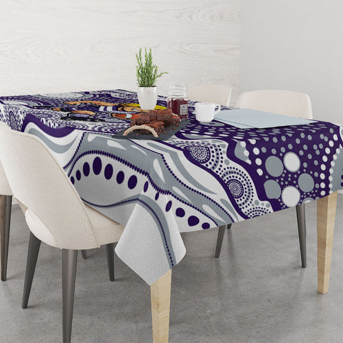 Fremantle Dockers Tablecloth Aboriginal Dot Pattern - Football Mascot Heritage Pride