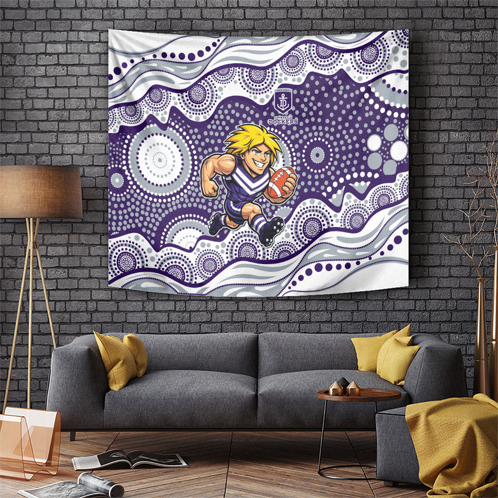 Fremantle Dockers Tapestry Aboriginal Dot Pattern - Football Mascot Heritage Pride