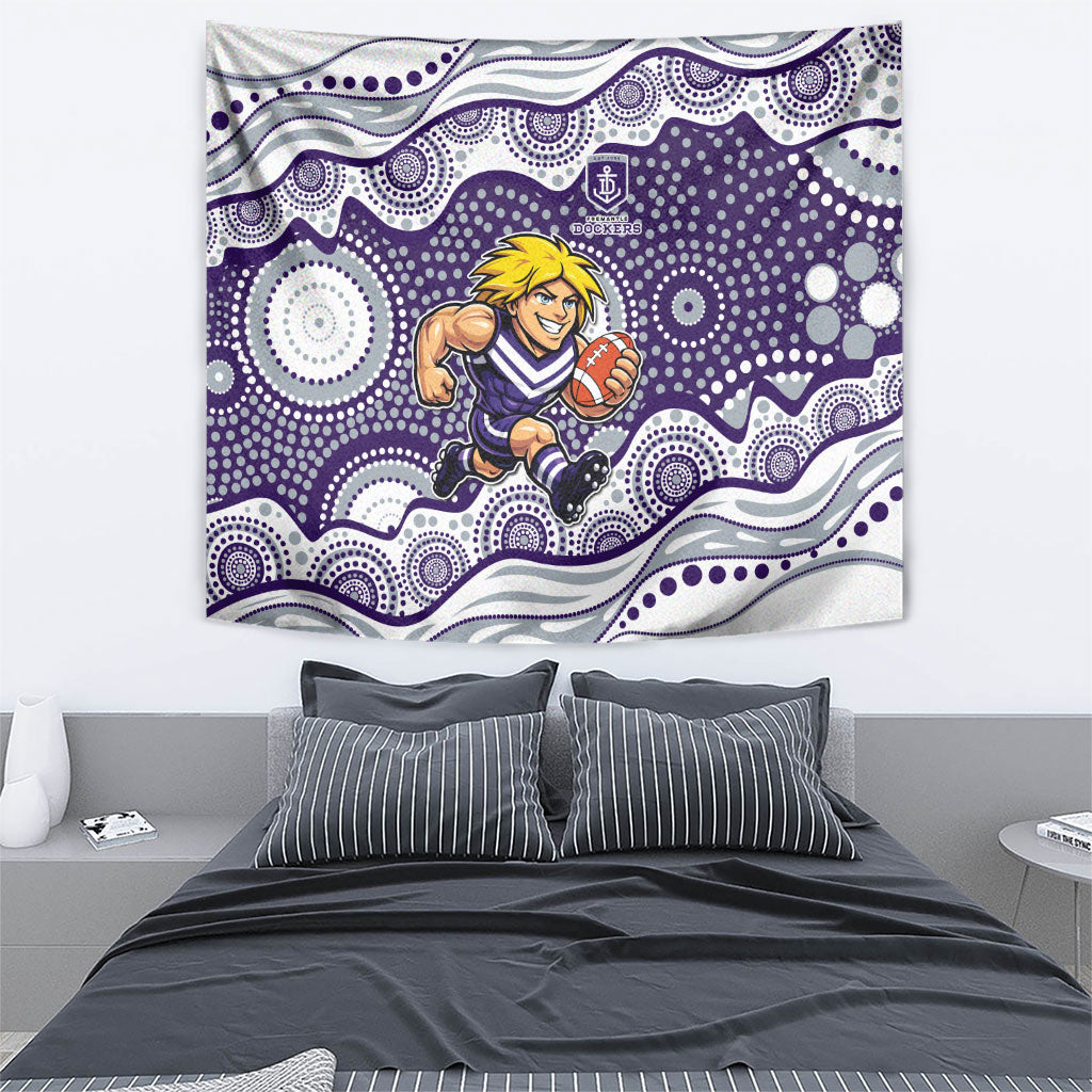 Fremantle Dockers Tapestry Aboriginal Dot Pattern - Football Mascot Heritage Pride