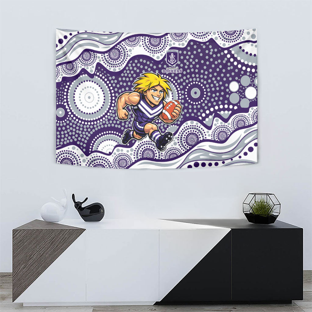 Fremantle Dockers Tapestry Aboriginal Dot Pattern - Football Mascot Heritage Pride