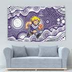 Fremantle Dockers Tapestry Aboriginal Dot Pattern - Football Mascot Heritage Pride