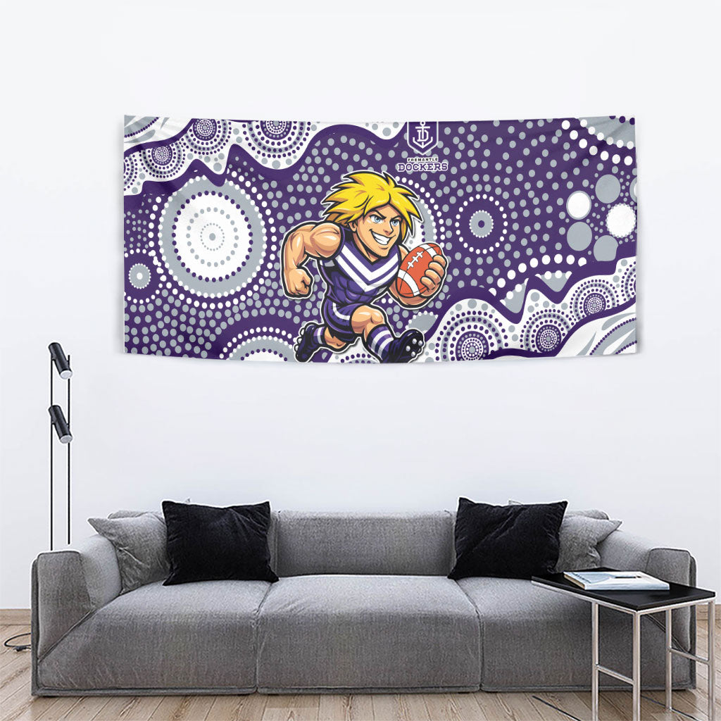 Fremantle Dockers Tapestry Aboriginal Dot Pattern - Football Mascot Heritage Pride