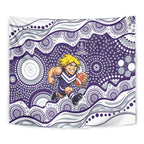 Fremantle Dockers Tapestry Aboriginal Dot Pattern - Football Mascot Heritage Pride
