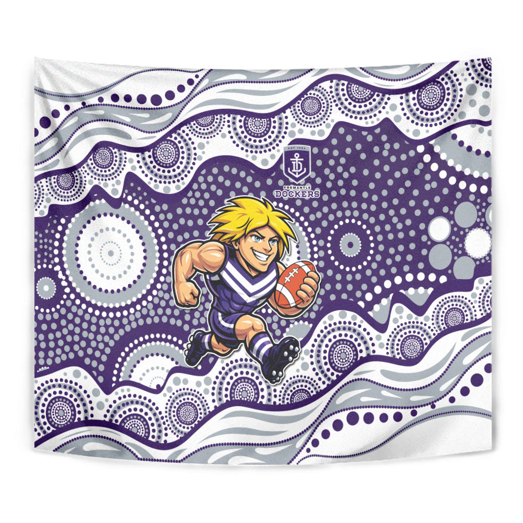 Fremantle Dockers Tapestry Aboriginal Dot Pattern - Football Mascot Heritage Pride