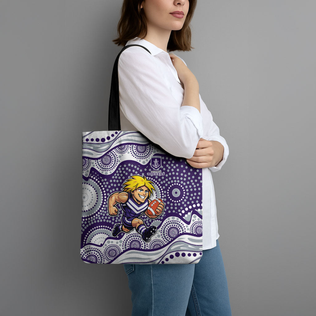 Fremantle Dockers Tote Bag Aboriginal Dot Pattern - Football Mascot Heritage Pride