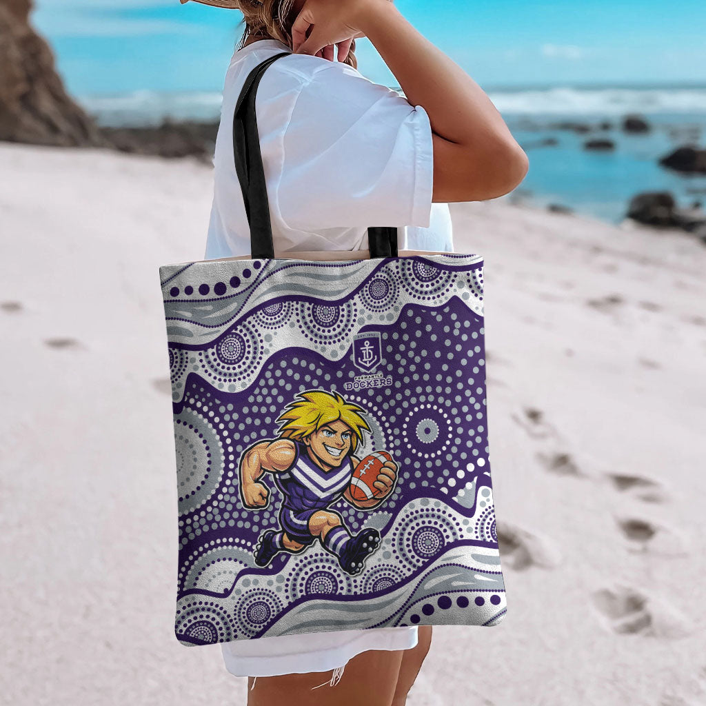 Fremantle Dockers Tote Bag Aboriginal Dot Pattern - Football Mascot Heritage Pride