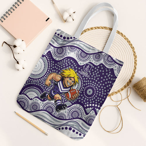 Fremantle Dockers Tote Bag Aboriginal Dot Pattern - Football Mascot Heritage Pride
