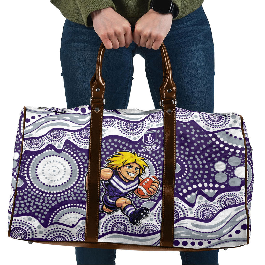 Fremantle Dockers Travel Bag Aboriginal Dot Pattern - Football Mascot Heritage Pride