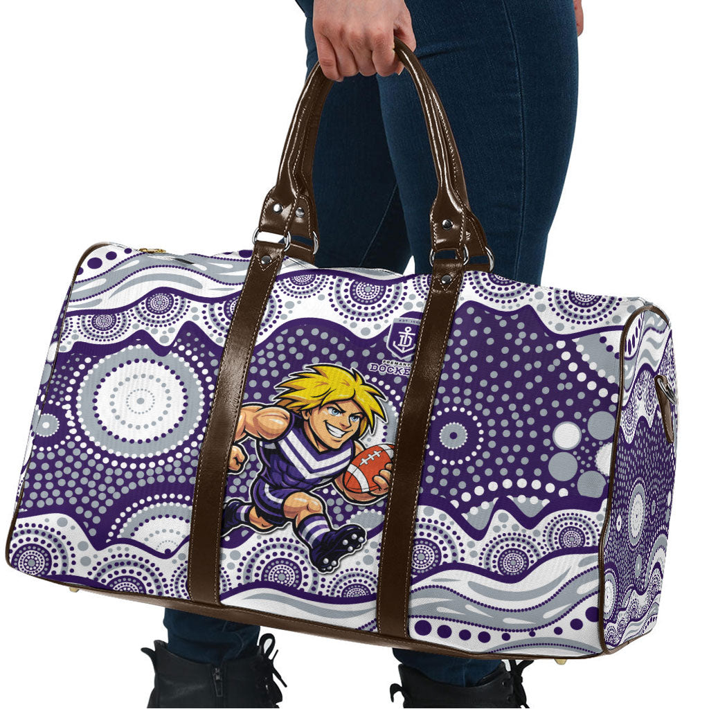 Fremantle Dockers Travel Bag Aboriginal Dot Pattern - Football Mascot Heritage Pride