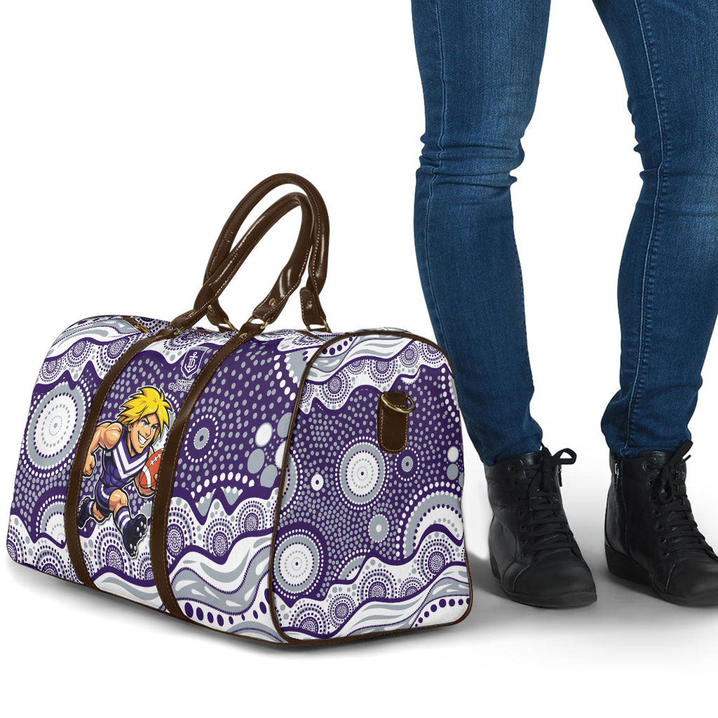 Fremantle Dockers Travel Bag Aboriginal Dot Pattern - Football Mascot Heritage Pride