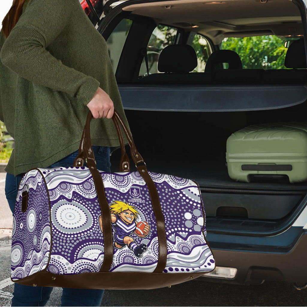 Fremantle Dockers Travel Bag Aboriginal Dot Pattern - Football Mascot Heritage Pride