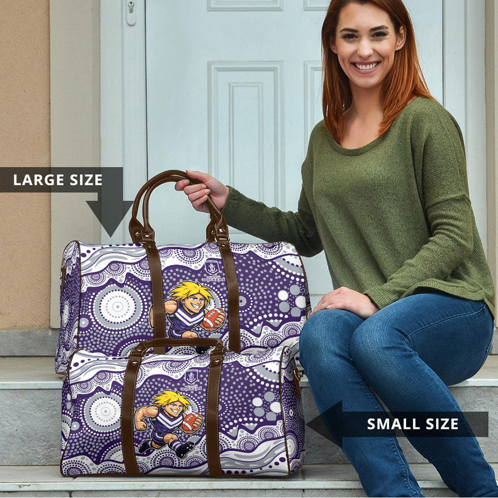 Fremantle Dockers Travel Bag Aboriginal Dot Pattern - Football Mascot Heritage Pride