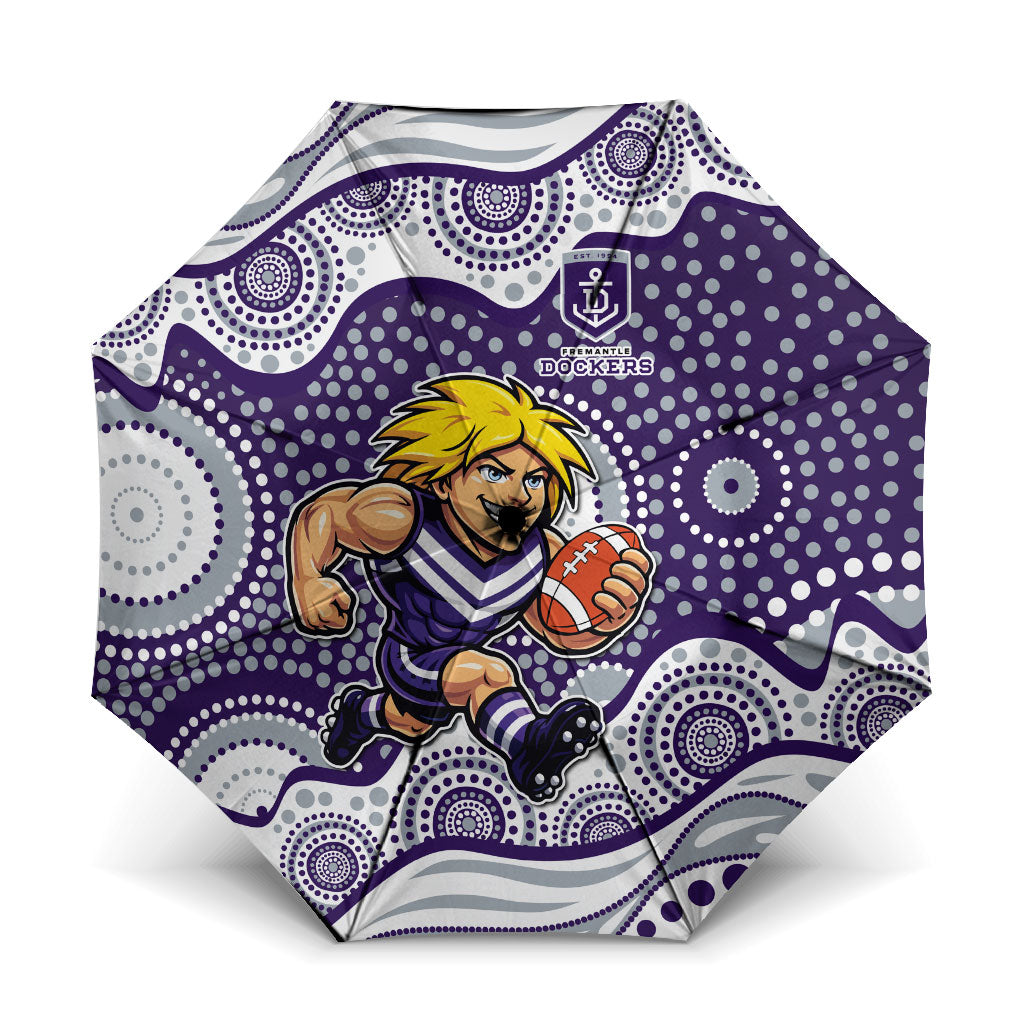 Fremantle Dockers Umbrella Aboriginal Dot Pattern - Football Mascot Heritage Pride