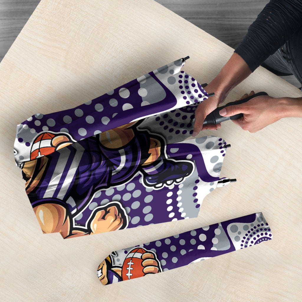 Fremantle Dockers Umbrella Aboriginal Dot Pattern - Football Mascot Heritage Pride