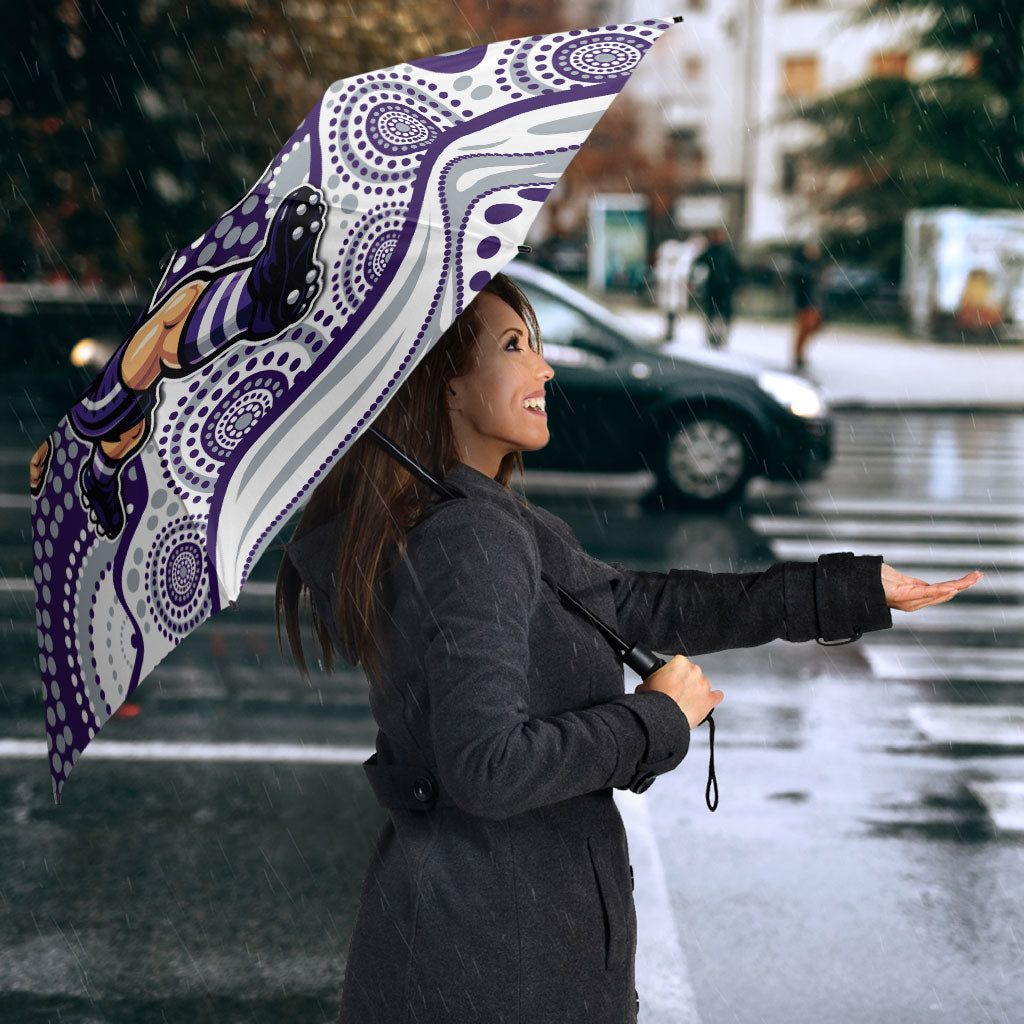Fremantle Dockers Umbrella Aboriginal Dot Pattern - Football Mascot Heritage Pride