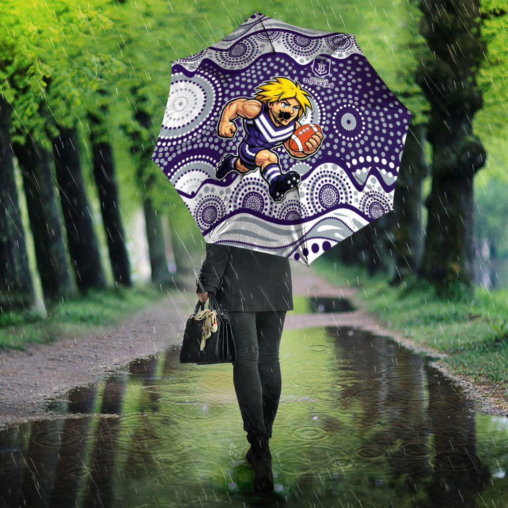 Fremantle Dockers Umbrella Aboriginal Dot Pattern - Football Mascot Heritage Pride