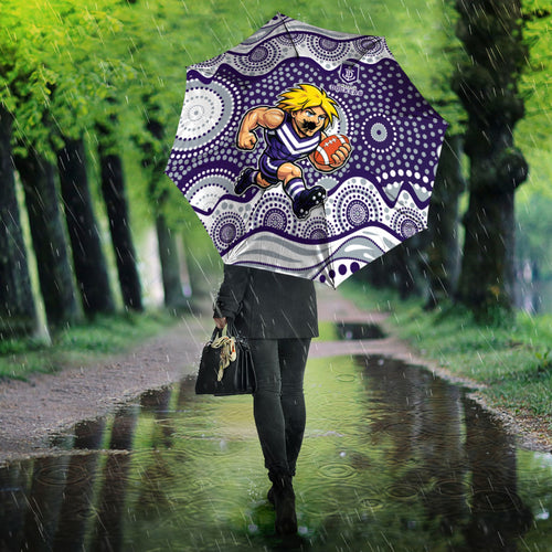 Fremantle Dockers Umbrella Aboriginal Dot Pattern - Football Mascot Heritage Pride