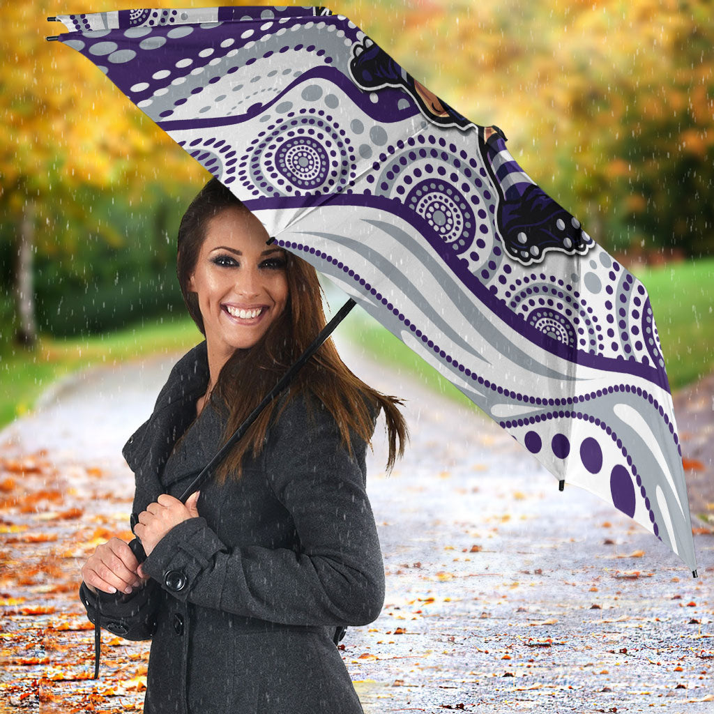Fremantle Dockers Umbrella Aboriginal Dot Pattern - Football Mascot Heritage Pride