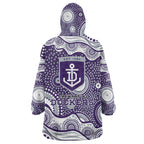 Fremantle Dockers Wearable Blanket Hoodie Aboriginal Dot Pattern - Football Mascot Heritage Pride