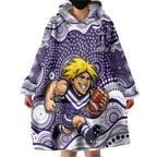 Fremantle Dockers Wearable Blanket Hoodie Aboriginal Dot Pattern - Football Mascot Heritage Pride