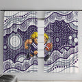 Fremantle Dockers Window Curtain Aboriginal Dot Pattern - Football Mascot Heritage Pride