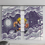Fremantle Dockers Window Curtain Aboriginal Dot Pattern - Football Mascot Heritage Pride