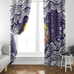Fremantle Dockers Window Curtain Aboriginal Dot Pattern - Football Mascot Heritage Pride