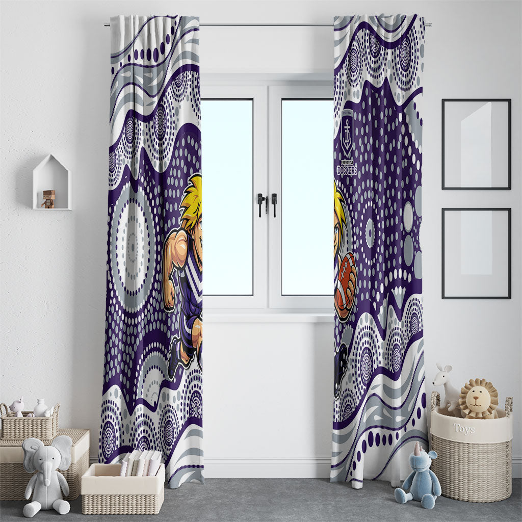 Fremantle Dockers Window Curtain Aboriginal Dot Pattern - Football Mascot Heritage Pride