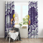 Fremantle Dockers Window Curtain Aboriginal Dot Pattern - Football Mascot Heritage Pride