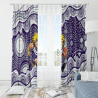 Fremantle Dockers Window Curtain Aboriginal Dot Pattern - Football Mascot Heritage Pride