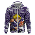 Fremantle Dockers Zip Hoodie Aboriginal Dot Pattern - Football Mascot Heritage Pride