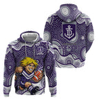 Fremantle Dockers Zip Hoodie Aboriginal Dot Pattern - Football Mascot Heritage Pride