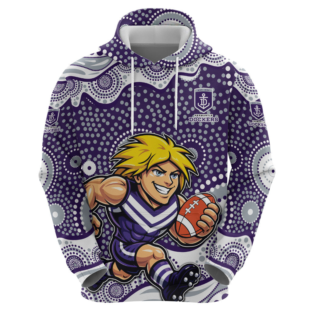Fremantle Dockers Zip Hoodie Aboriginal Dot Pattern - Football Mascot Heritage Pride