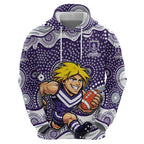 Fremantle Dockers Zip Hoodie Aboriginal Dot Pattern - Football Mascot Heritage Pride