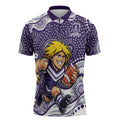 Fremantle Dockers Zipper Polo Shirt Aboriginal Dot Pattern - Football Mascot Heritage Pride