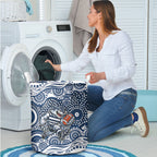 Geelong Cats Laundry Basket Aboriginal Dot Pattern - Football Mascot Heritage Pride