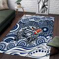Geelong Cats Area Rug Aboriginal Dot Pattern - Football Mascot Heritage Pride