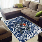 Geelong Cats Area Rug Aboriginal Dot Pattern - Football Mascot Heritage Pride